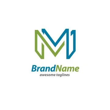 Creative letter M logo Stock Illustration