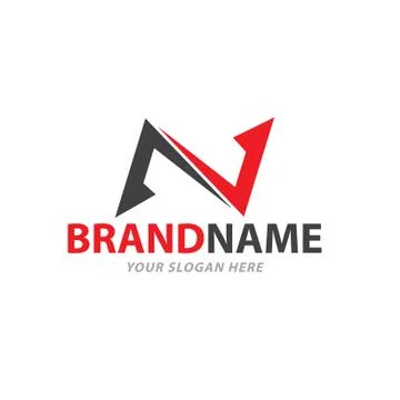 Creative letter n logo design, vector Stock Illustration