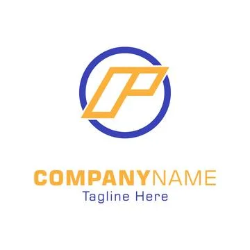 Creative letter P inside of circle logo vector design Stock Illustration