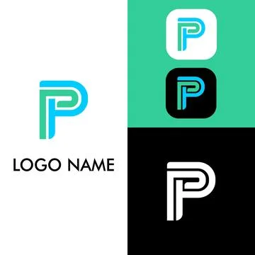 Creative letter P logo. イラスト素材