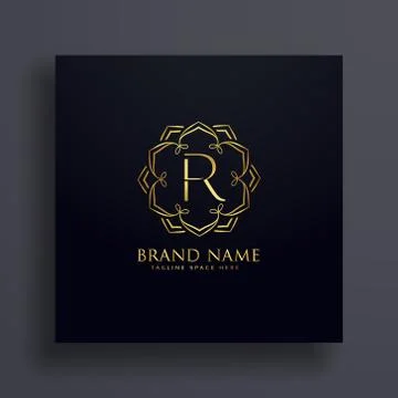 Creative letter R premium logo design concept Stock Illustration