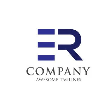 Creative letter RE logo Stock Illustration