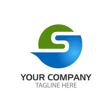 Creative Letter s in circle. Stock Illustration