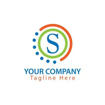 Creative Letter S in circle Stock Illustration