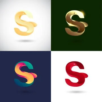 Creative Letter S logo design with different color version. Vector of Bird Lo Stock Illustration