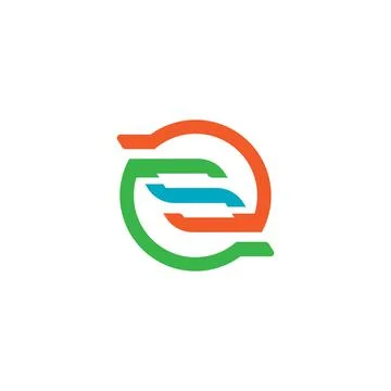 Creative letter S or number 5 logo. Vector Stock Illustration