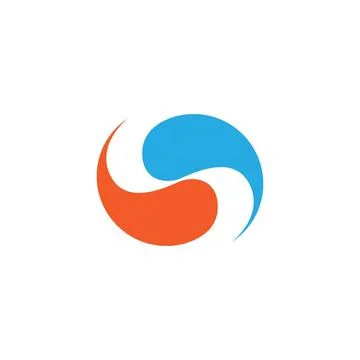 Creative letter S or number 5 logo. Vector Stock Illustration