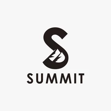 Creative Letter S for summit mountain logo icon vector template Stock Illustration