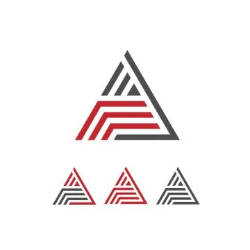 Creative  letter A with stripes  logo vector Stock Illustration