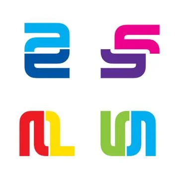 Creative letter symbol design Illustrazione stock