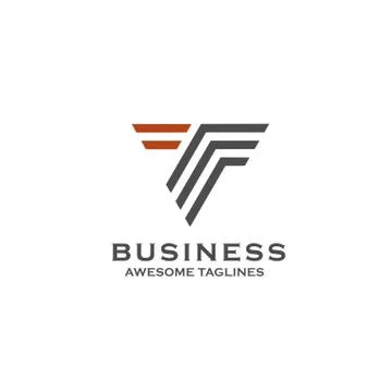 Creative letter T stripes Logo Stock Illustration