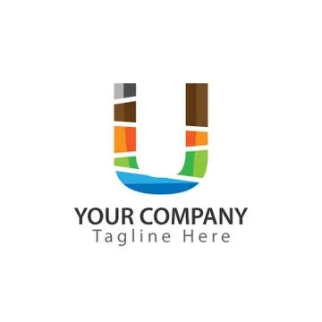 Creative Letter U logo Design. Stock Illustration