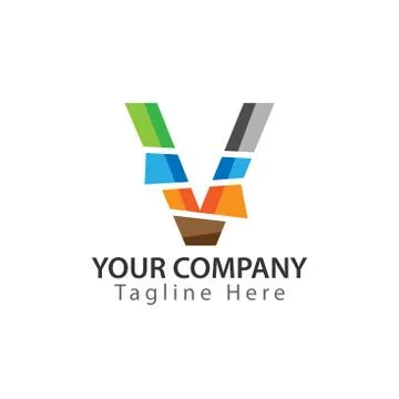 Creative Letter V logo Design. Stock Illustration
