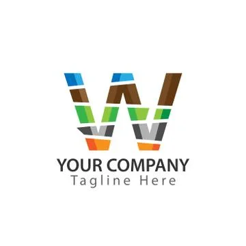 Creative Letter W logo Design. Illustrazione stock