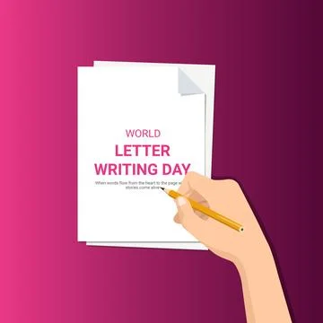 Creative Letter Writing Day ads design. Letter Writing Day, Celebrated in U.. Stock Illustration