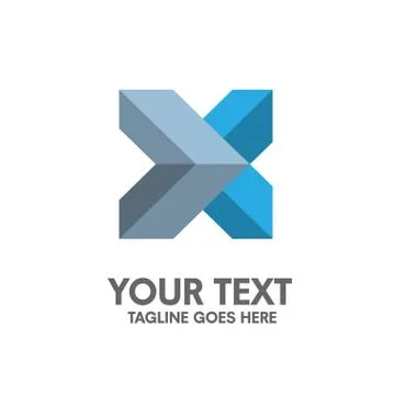 Creative letter X logo Stock Illustration