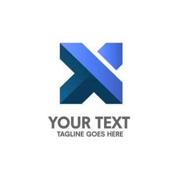 Creative letter X logo Stock Illustration