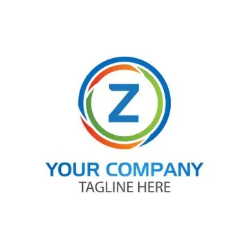 Creative Letter Z in circle. Stock Illustration