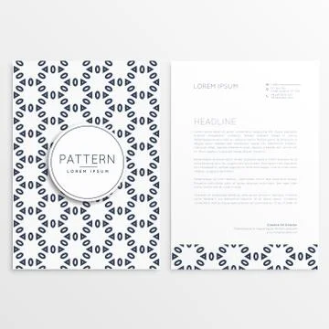 Creative letterhead design with front and back sides Stock Illustration