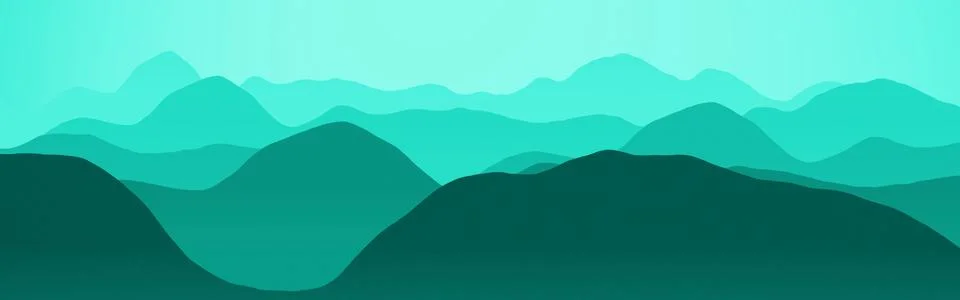 Creative light blue peaks in time of sun to set cg texture Stock Illustration
