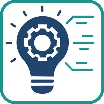 Creative light bulb business innovation icon Stock Illustration