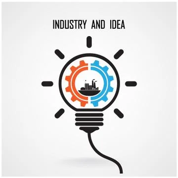 Creative light bulb concept background design Stock Illustration