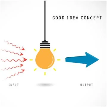 Creative light bulb concept. Business idea and education concept. Stock Illustration