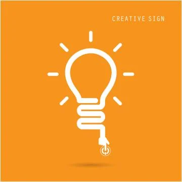 Creative light bulb concept, design for poster flyer cover brochure Stock Illustration