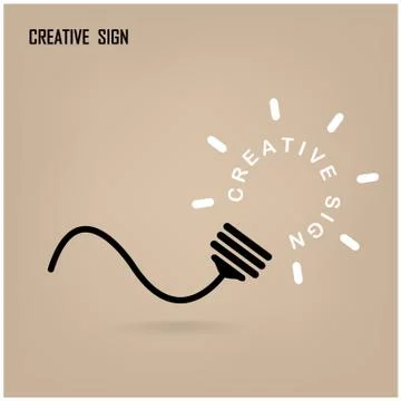 Creative light bulb idea concept background Stock Illustration