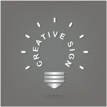 Creative light bulb idea concept background design for poster flyer cover bro Stock Illustration