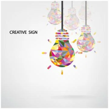 Creative light bulb idea concept Stock Illustration