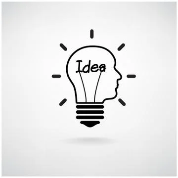 Creative light bulb idea concept Stock Illustration