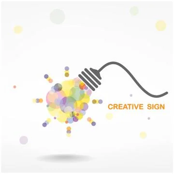Creative light bulb idea concept Stock Illustration