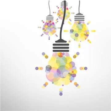 Creative light bulb idea concept background Stock Illustration