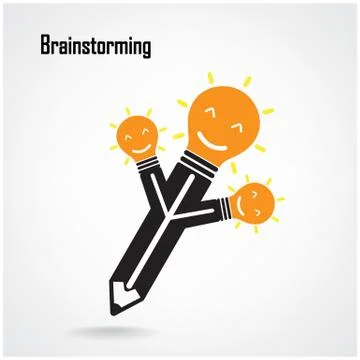 Creative light bulb idea concept background design Stock Illustration