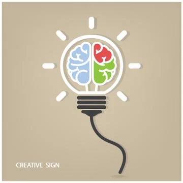 Creative light bulb idea concept background Stock Illustration