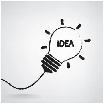 Creative light bulb idea concept Stock Illustration