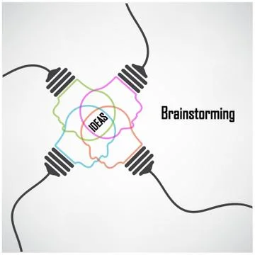 Creative light bulb idea concept background Stock Illustration