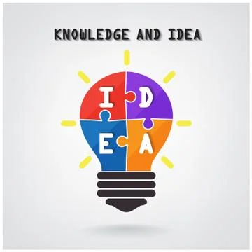 Creative light bulb idea concept background Stock Illustration