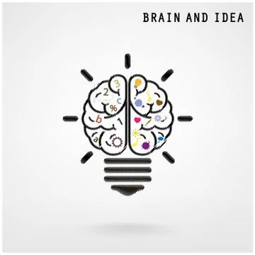 Creative light bulb idea concept background Stock Illustration