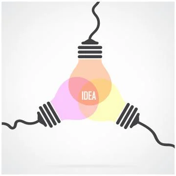 Creative light bulb idea concept background design Stock Illustration