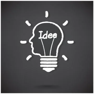 Creative light bulb idea concept background design Stock Illustration