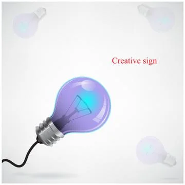 Creative light bulb idea concept background Stock Illustration