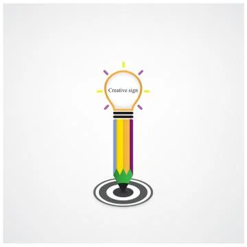 Creative light bulb idea concept background Stock Illustration