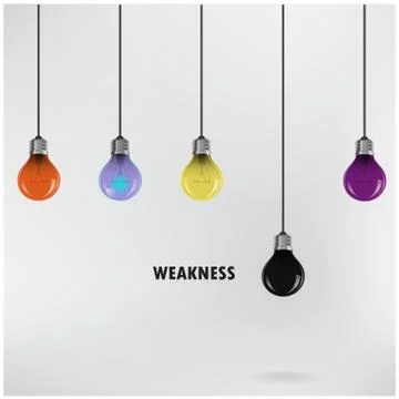 Creative light bulb idea concept background,differen ce concept .vector illus Stock Illustration