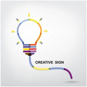 Creative light bulb idea concept background Stock Illustration