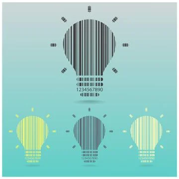 Creative light bulb idea concept background Stock Illustration