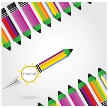 Creative light bulb idea concept background Stock Illustration