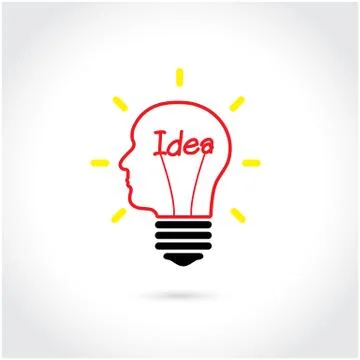 Creative light bulb idea concept background Illustrazione stock