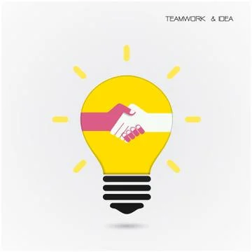 Creative light bulb idea concept background Stock Illustration